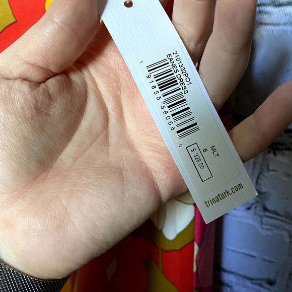 *SOLD* Trina Turk Floral Dress With Tassels - Picture 4 of 11